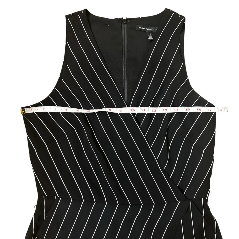 White House Black Market Pinstripe Romper Size 6 - Picture 5 of 8